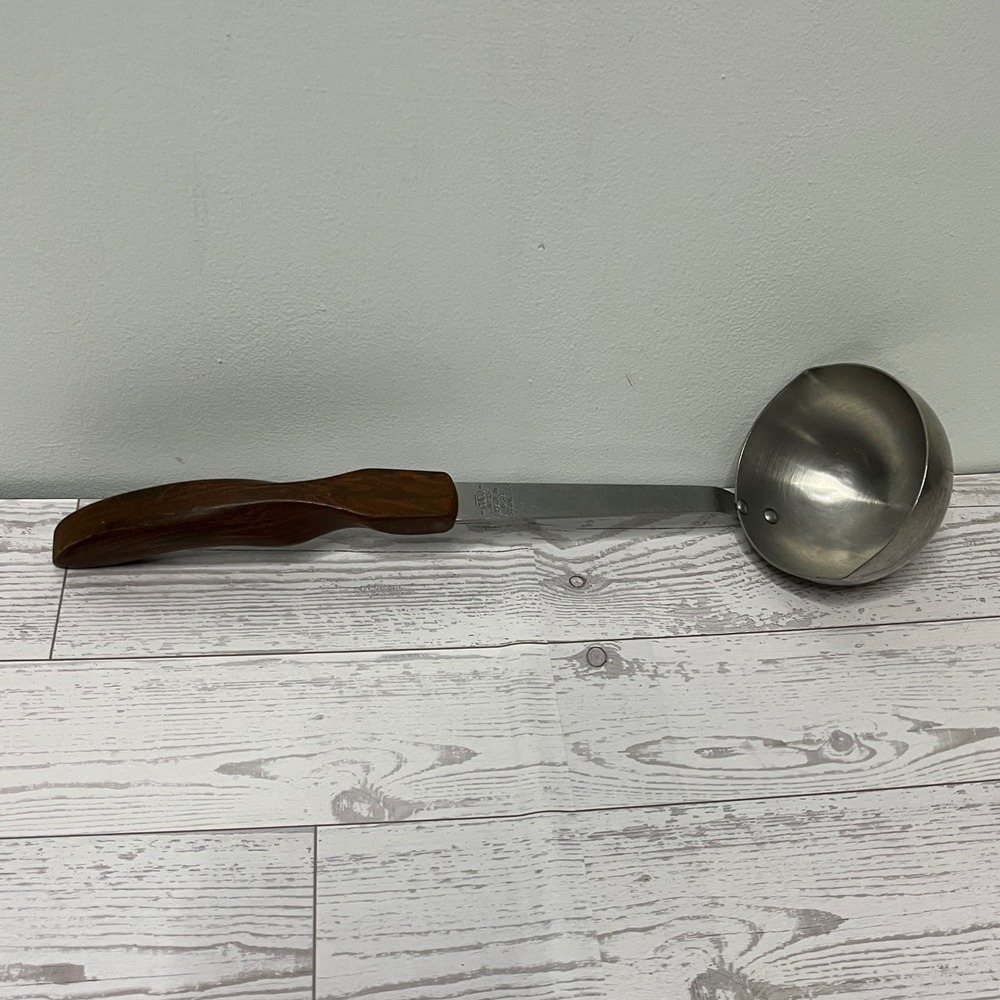 Vintage‎ Cutco Ladle No 15 Brown Swirl Handle Stainless Steel 12" Soup Spoon USA